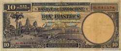 10 Piastres INDOCINA FRANCESE  1947 P.080 MB