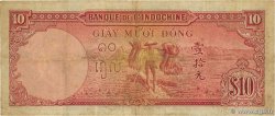 10 Piastres FRENCH INDOCHINA  1947 P.080 F