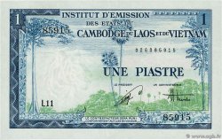 1 Piastre - 1 Dong Numéro spécial INDOCHINE FRANÇAISE  1954 P.105 SUP