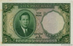 5 Piastres - 5 Dong FRANZÖSISCHE-INDOCHINA  1953 P.106 fVZ