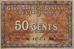 50 Cents FRENCH INDOCHINA  1939 P.087c F+