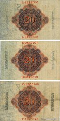 20 Mark Lot GERMANIA  1907 P.046b BB