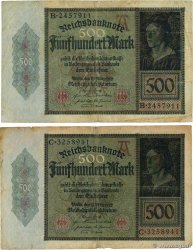 500 Mark Lot GERMANIA  1922 P.073 q.MB