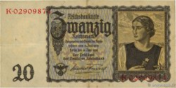 20 Reichsmark ALLEMAGNE  1939 P.185