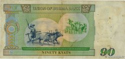 90 Kyat BURMA (VOIR MYANMAR)  1987 P.66 BC+