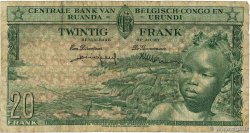 20 Francs Lot CONGO BELGA  1957 P.31 B