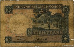 10 Francs BELGIAN CONGO  1949 P.14E P