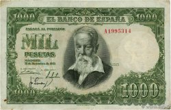 1000 Pesetas ESPAÑA  1951 P.143a BC+