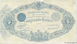 500 Francs type 1863 - Bleu à indices Noirs FRANCE  1871 F.A40.04 TB+