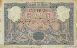 100 Francs BLEU ET ROSE FRANCIA  1900 F.21.14 RC+