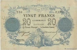 20 Francs type 1871 - Bleu FRANKREICH  1873 F.A46.04 fSS