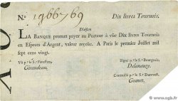 10 Livres Tournois typographié FRANCIA  1720 Dor.22 BC+