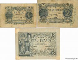 1, 2 et 5 Francs Lot FRANCE régionalisme et divers Paris 1871 JER.75 TB+