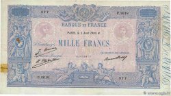 1000 Francs BLEU ET ROSE FRANKREICH  1926 F.36.42 fS