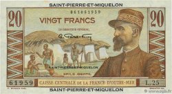 20 Francs Émile Gentil SAINT PIERRE AND MIQUELON  1946 P.24 UNC-