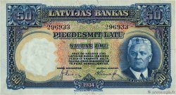 50 Latu LETTONIE  1934 P.20a TTB+