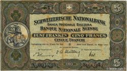 5 Francs SWITZERLAND  1952 P.11p F