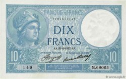 10 Francs MINERVE FRANKREICH  1937 F.06.18 fST+