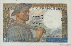 10 Francs MINEUR FRANKREICH  1949 F.08.20 VZ