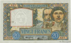 20 Francs TRAVAIL ET SCIENCE FRANKREICH  1941 F.12.19