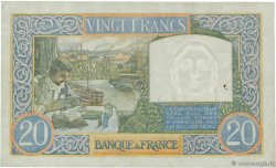 20 Francs TRAVAIL ET SCIENCE FRANCIA  1941 F.12.19 BC+