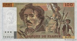 100 Francs DELACROIX 442-1 & 442-2 FRANCE  1995 F.69ter.02b SPL+