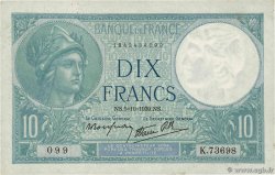 10 Francs MINERVE modifié FRANKREICH  1939 F.07.10