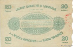20 Francs FRANCE regionalism and various Valenciennes 1916 JP.59-2572 XF+