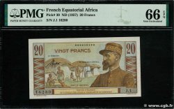 20 Francs Émile Gentil FRENCH EQUATORIAL AFRICA  1957 P.30 UNC