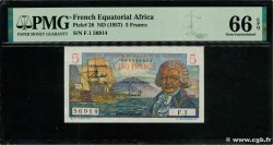 5 Francs Bougainville FRENCH EQUATORIAL AFRICA  1957 P.28 UNC