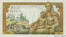 1000 Francs DÉESSE DÉMÉTER FRANCIA  1943 F.40.40 SPL