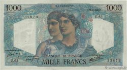 1000 Francs MINERVE ET HERCULE FRANCE  1945 F.41.05 XF