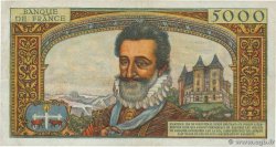 5000 Francs HENRI IV FRANKREICH  1957 F.49.01 SS