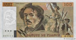 100 Francs DELACROIX imprimé en continu FRANCIA  1991 F.69bis.03a1a FDC