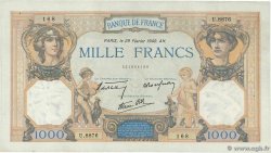 1000 Francs CÉRÈS ET MERCURE type modifié FRANCIA  1940 F.38.43 BC+