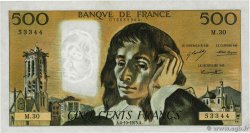 500 Francs PASCAL FRANCE  1973 F.71.09 XF-