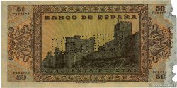 50 Pesetas Annulé SPAIN  1938 P.112 VF