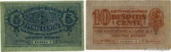 5 et 10 Centai LITUANIA  1922 P.09a et P.10a BC+