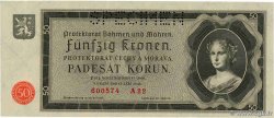 50 Korun Spécimen BOHEMIA & MORAVIA  1940 P.05s UNC-