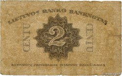 2 Centu LITUANIA  1922 P.08a B