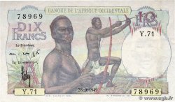 10 Francs AFRIQUE OCCIDENTALE FRANÇAISE (1895-1958)  1949 P.37 TTB+