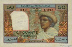 50 Francs MADAGASCAR  1951 P.045b XF-