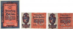 10, 20 et 50 Heller Lot LIECHTENSTEIN  1920 P.01, P.02 et P.03 FDC