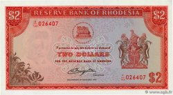 2 Dollars RHODESIA  1977 P.35c AU+