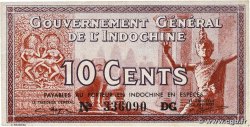 10 Cents INDOCHINE FRANÇAISE  1939 P.085d