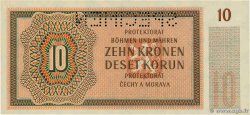 10 Korun Spécimen BOHEMIA & MORAVIA  1942 P.08s UNC