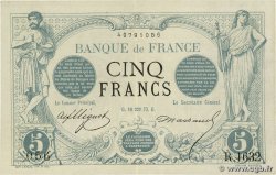 5 Francs NOIR FRANCE  1873 F.01.14 XF-