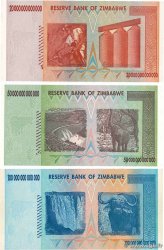 20, 50 et 100 Trillions Dollars Lot ZIMBABWE  2008 P.89 au P.91 pr.NEUF