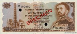 20 Dollars Spécimen ETHIOPIA  1961 P.21s UNC