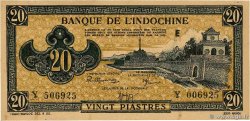 20 Piastres marron FRENCH INDOCHINA  1942 P.071 UNC-